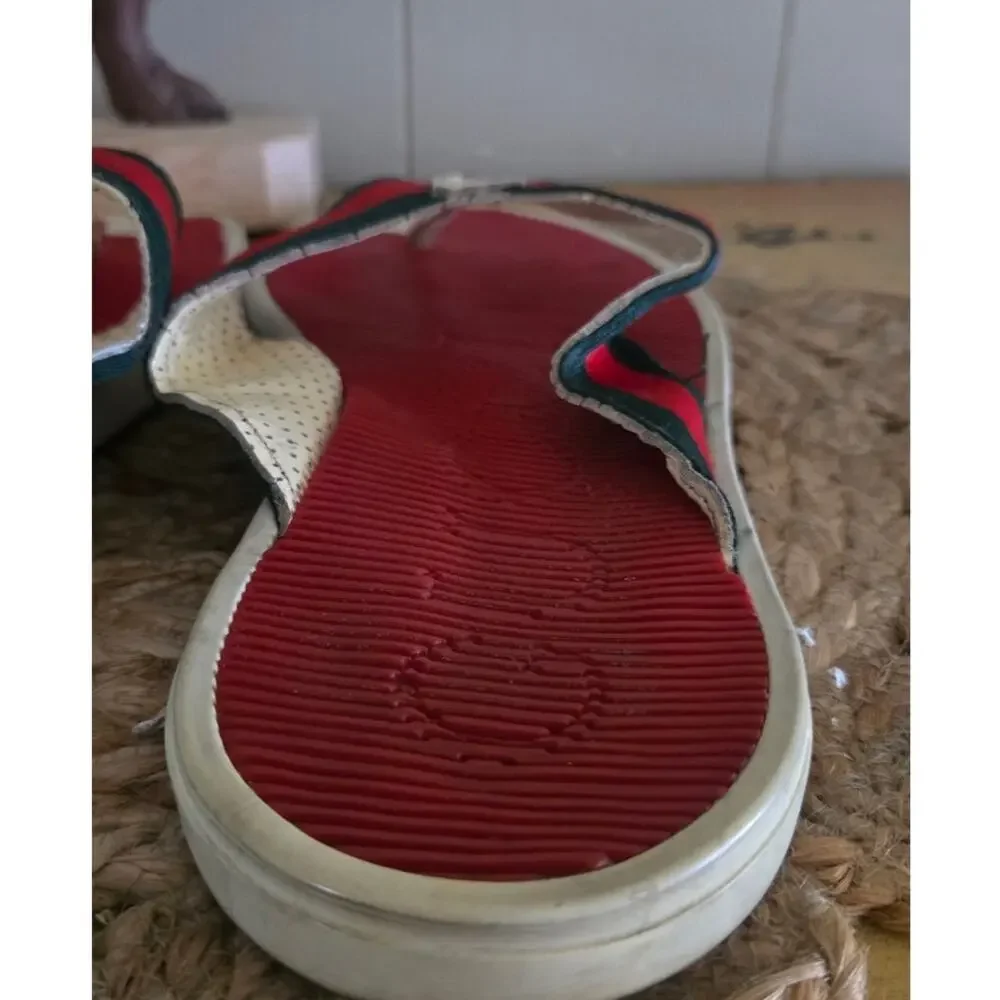 Gucci Web Trimm Thing Flip Flops Pre-Loved - Authentic Size 42